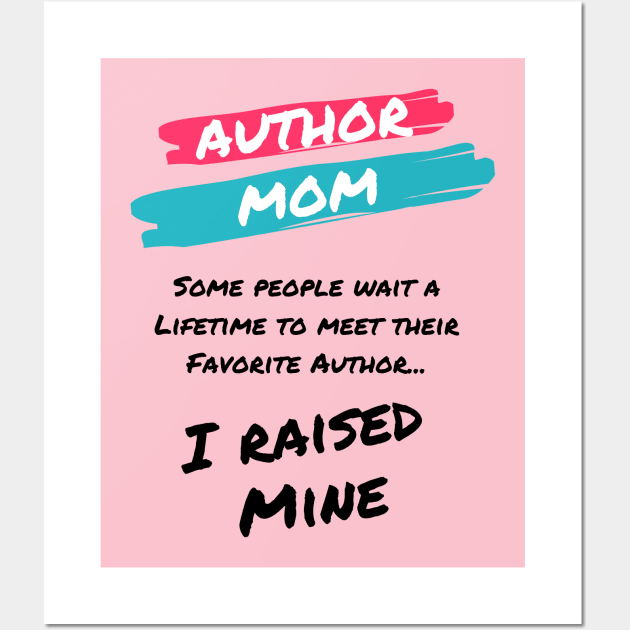 Author Mom (Black Lettering) Wall Art by JD McCroskey Bookish Merch